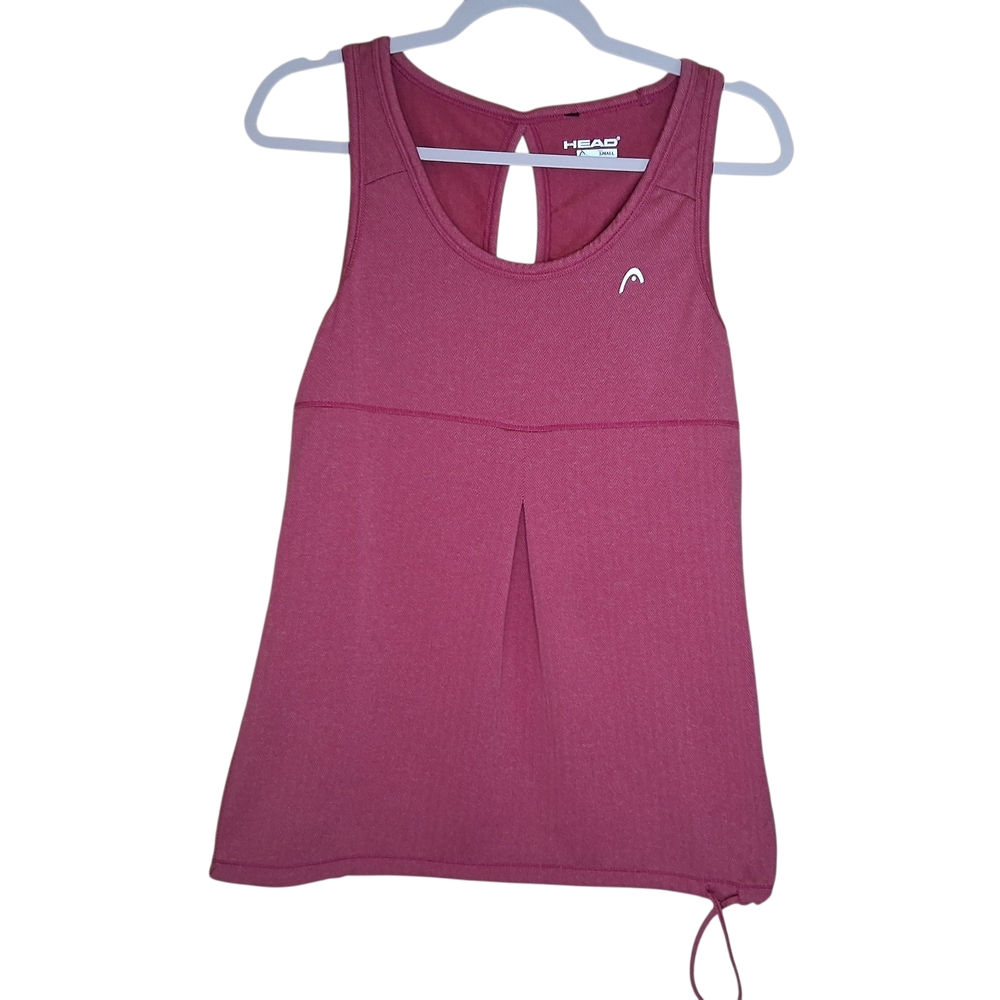 Head Proformance Activewear Heathered Pink Keyhole Back Tank Top Size Small